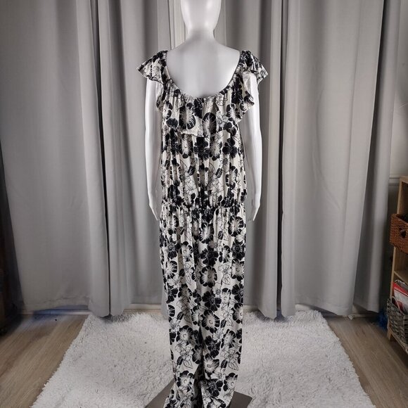 Hybrid & Company Off Shoulder High Waist Romper Wide Leg Jumper Size 3X (NWT) - Picture 4 of 12